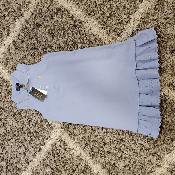 NEW Polo Ralph Lauren Girls Eyelet Polo Dress - Picture 2 of 6